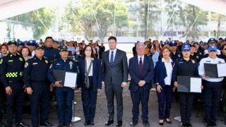 La SSC Y SECTEI entregaron certificados de educación media superior a 339 policías de la Ciudad de México