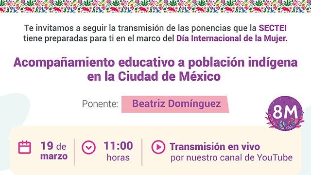 19 marzo, ponente Beatriz Domínguez